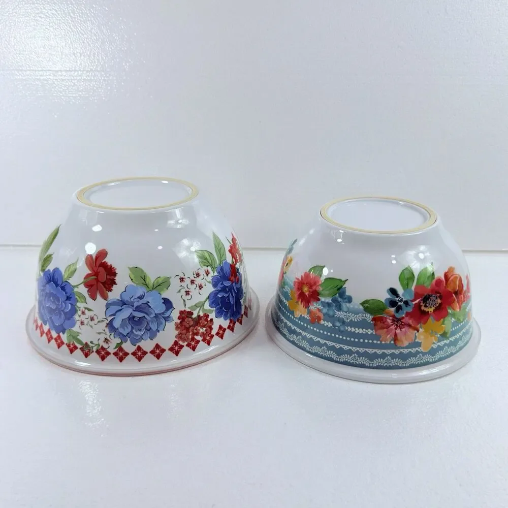 Pioneer Woman Classic Melamine Mixing Bowls With Lids Medium & Large Floral